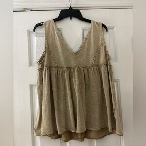 Mustard Seed Tan Blouse size M